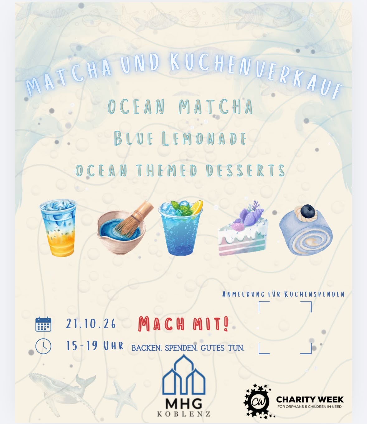 Matcha- & Kuchenverkauf: Spendenaktion der MHG Koblenz